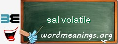 WordMeaning blackboard for sal volatile